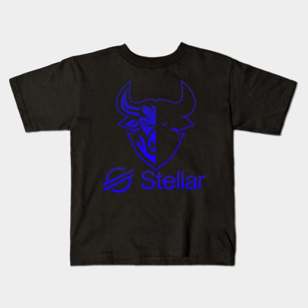 Stellar lumens coin Crypto coin Cryptocurrency Kids T-Shirt by JayD World